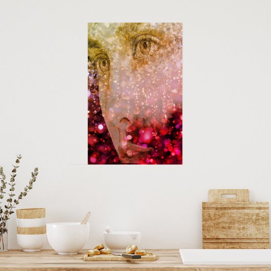 The Raining Woman on a Wall Poster ポスター (キッチン)