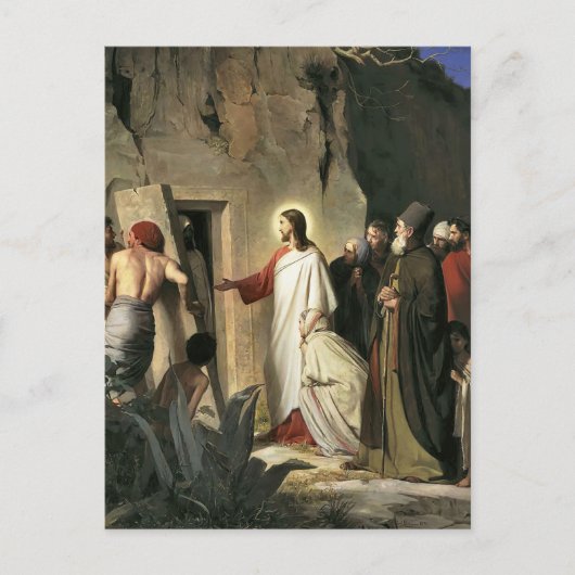 The Raising of Lazarus by Carl Bloch ポストカード (正面)