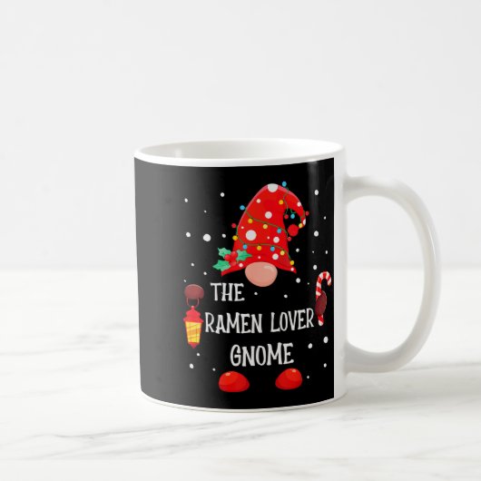 The Ramen Lover Gnome Matching Family Christmas Gn コーヒーマグカップ (右)