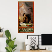 "The Raven" Edgar Allan Poe to Henry Ludlowe 1908 ポスター (ホームオフィス)