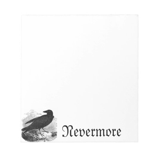 The Raven "Nevermore"メモ帳 ノートパッド (正面)
