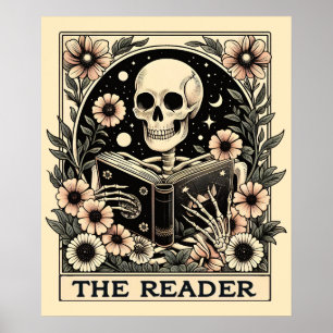 The Reader Skeletonタロットカードポスター ポスター