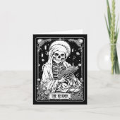 The Reader Tarot Card Skeleton Bookish Halloween S カード (正面)