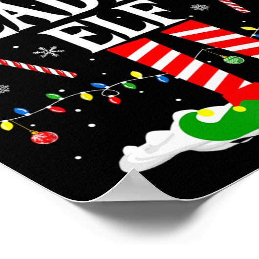 The Reading Elf Xmas Funny Book Lover Christmas Bo ポスター (角)