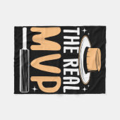 The Real Mvp Cricket  フリースブランケット (正面(横))