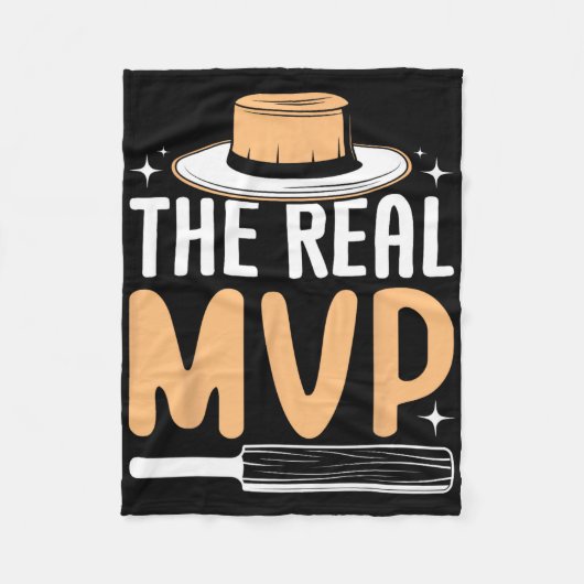 The Real Mvp Cricket  フリースブランケット (正面)