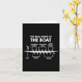 The Real Parts Of The Boat Funny Skeleton Rowing H カード (黄色い花)