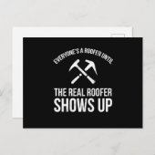 The Real Roofer Shows Up Funny Roofing For Me Mp  ポストカード (正面/裏面)