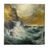 The Receding Wave by Moran, 1909 タイル (正面)