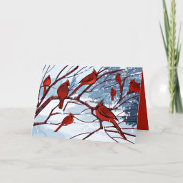 The Red Birds Photo Greeting Card シーズンカード