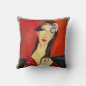 The Red Fan (based on Modigliani's painting) クッション (裏面)