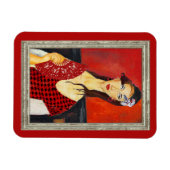 The Red Fan (based on Modigliani's painting) マグネット (横)