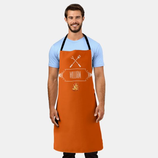 The Red Grillmaster Apron エプロン (着用した状態)