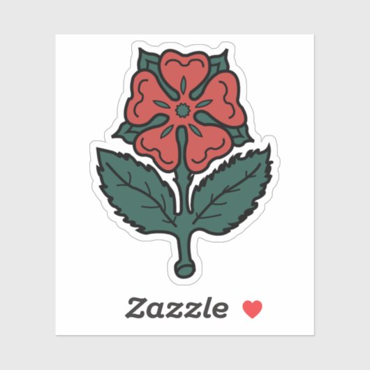 The Red Rose of Lancaster, Montreal flag, Canada シール (シート)