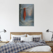 The Red Scarf – Bright Against the Stillness キャンバスプリント (インサイチュ (寝室))
