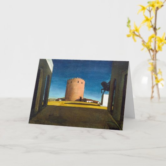 The Red Tower | Giorgio de Chirico |  カード (黄色い花)
