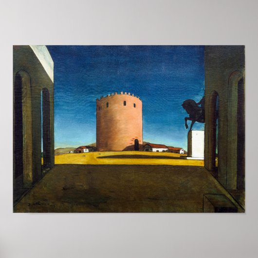 The Red Tower | Giorgio de Chirico |  ポスター (正面)