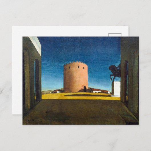 The Red Tower | Giorgio de Chirico |  ポストカード (正面/裏面)