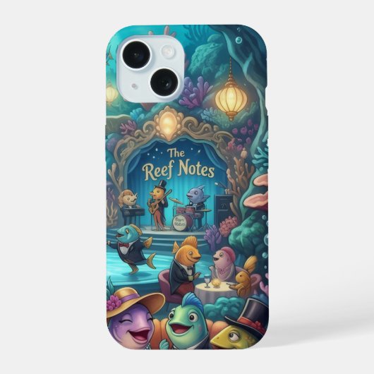 The Reef Notes Underwater Band iPhoneケース iPhone 15ケース (裏面)