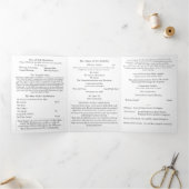 The Refined Catholic Pale Pink Wedding 三つ折りプログラム (内部)