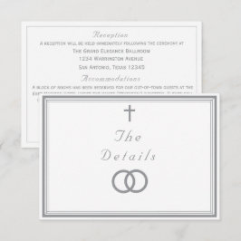 The Refined Catholic Silver & White Wedding エンクロージャーカード