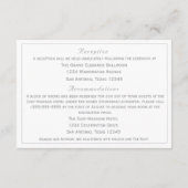 The Refined Catholic Silver & White Wedding エンクロージャーカード (裏面)