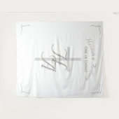 The Refined Catholic Silver & White Wedding タペストリー (正面(横))