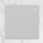 The Refined Catholic Silver & White Wedding フェイバータグ (裏面)
