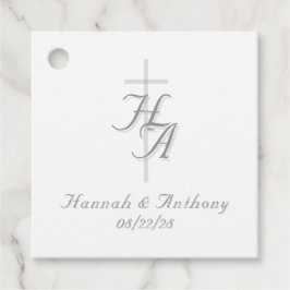 The Refined Catholic Silver & White Wedding フェイバータグ