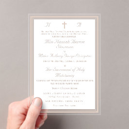 The Refined Catholic Wedding アクリル招待状