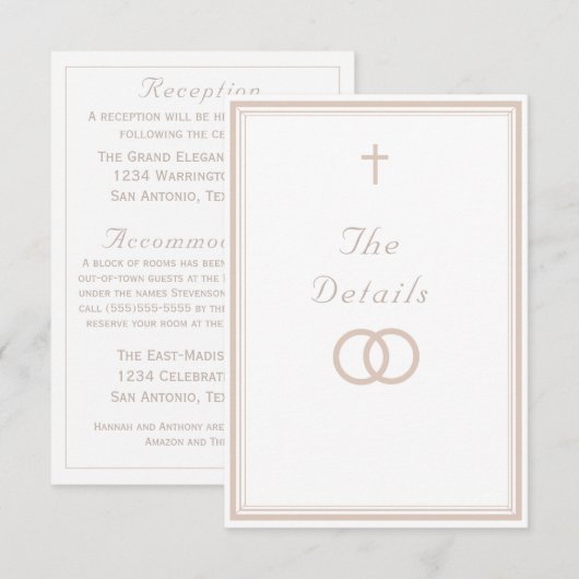 The Refined Catholic Wedding エンクロージャーカード (正面/裏面)