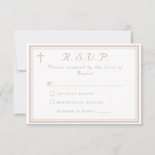 The Refined Catholic Wedding 出欠カード (正面)