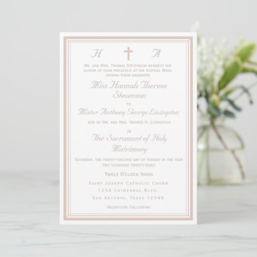 The Refined Catholic Wedding 招待状 (スタンド正面)