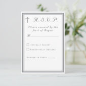 The Refined Catholic Wedding RSVP Card (スタンド正面)