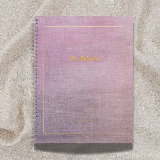 The Refrain | Personalized Mauve Poem Notebook ノートブック