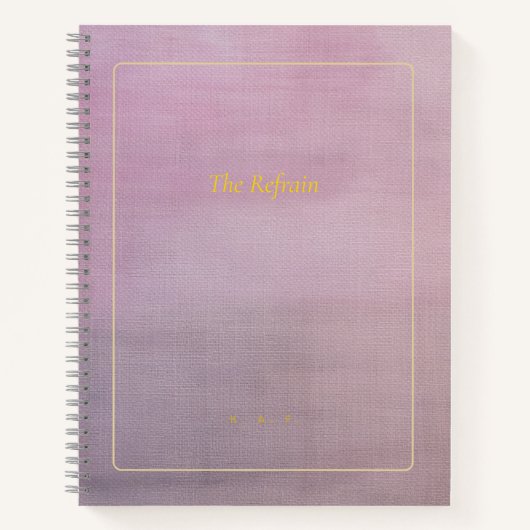 The Refrain | Personalized Mauve Poem Notebook ノートブック (正面)