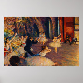 The Rehearsal of the Ballet on Stage by Degas ポスター