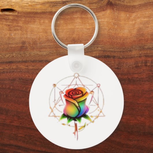 The Rejected Rose: Official Rainbow Logo Keychain キーホルダー (裏面)
