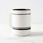 The Reset 2026 Minimal Black & White Two-Tone ツートーンマグカップ (正面左)