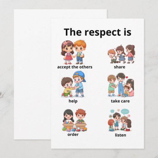 the respect is 招待状 (正面/裏面)