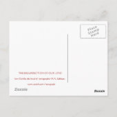 The Resurrection of Our Lord – Icon card ポストカード (裏面)