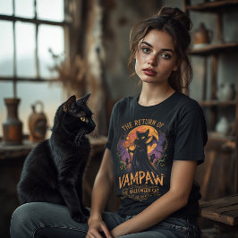 The Return of Vampaw The Halloween Cat, black cat トライブレンドＴシャツ