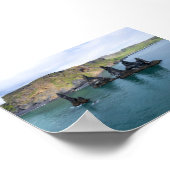 The Reynisdrangar rock formations in Iceland ポスター (角)