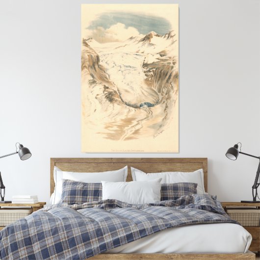 The Rhone Glacier. Switzerland キャンバスプリント (インサイチュ (寝室))