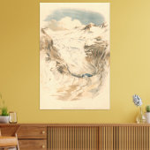 The Rhone Glacier. Switzerland キャンバスプリント (インサイチュ (リビング))