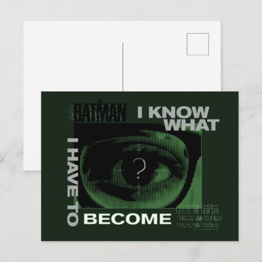 The Riddler "I Know What I Have To Become" ポストカード (正面/裏面)