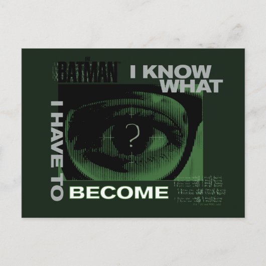 The Riddler "I Know What I Have To Become" ポストカード (正面)