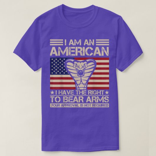 The Right To Bear Arms I Am An American 2nd Amendm Tシャツ (デザイン正面)