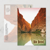 The Rio Grande, Big Bend NP,テキサス州 ポストカード (正面/裏面)