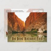 The Rio Grande, Big Bend NP,テキサス州 ポストカード (正面/裏面)